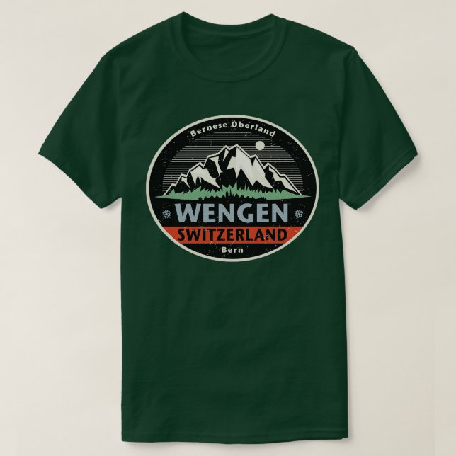 Wengen Schweiz 2 T-Shirt (Design vorne)