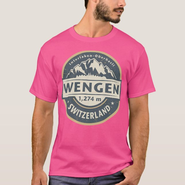 Wengen Schweiz Active T-Shirt (Vorderseite)