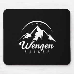 Wengen Schweiz Skigebiet Skifahren Snowboarden Mousepad
