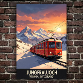 Wengen, Schweiz: Vintage Travel Poster der 60er Ja
