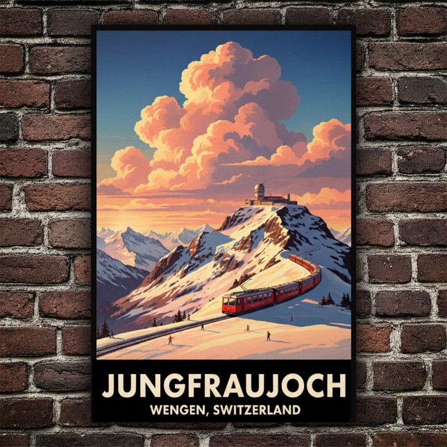 Wengen, Schweiz: Vintage Travel Poster der 60er Ja (Von Creator hochgeladen)