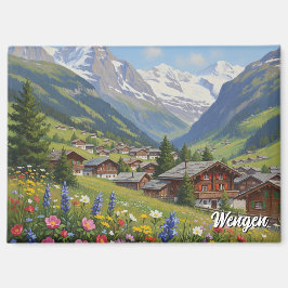 Wengen Switzerland Travel Magnet