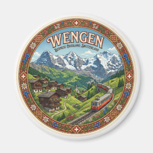 Wengen und Wengernalpbahn Schweiz Magnet