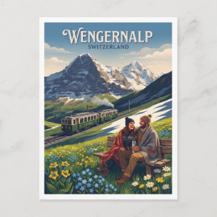 Wengernalp Wengen Schweiz Reiseandenken Postkarte