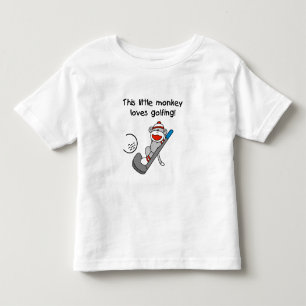 Wenig Affe-Liebe-Golf spielen Kleinkind T-shirt