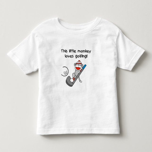 Wenig Affe-Liebe-Golf spielen Kleinkind T-shirt (Vorderseite)