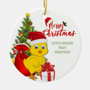 Wenig Baby-Huhn-Weihnachten Keramik Ornament