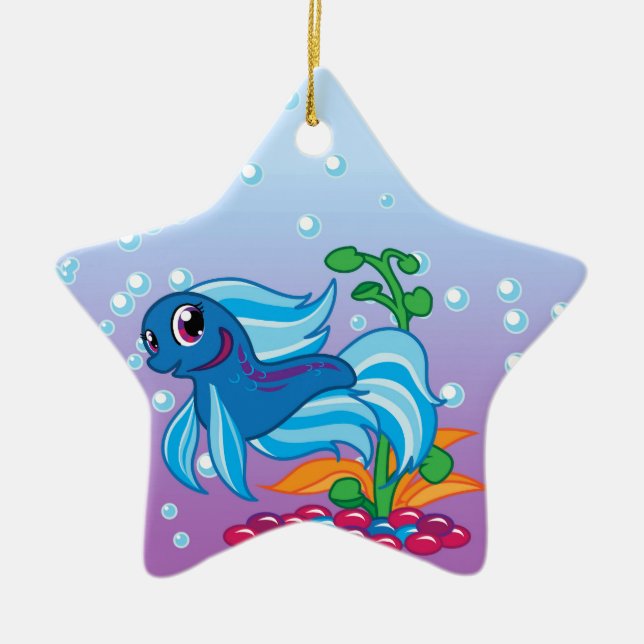 Wenig Betta Keramik Ornament (Vorne)