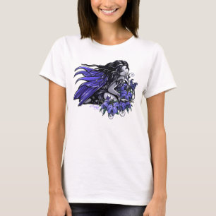 Wenig blaue Tätowierung Lilly Spitze T-Shirt