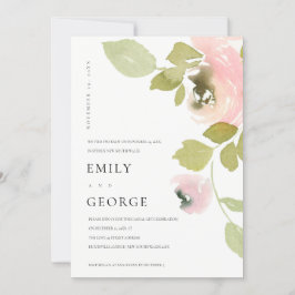 WENIG BLUSH PINK ROSE FLORAL WIR GETIEFEN DIE KNOC DANKESKARTE