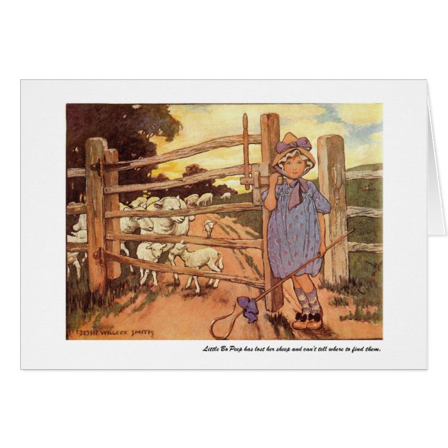 Wenig BO-Blick Kinderzimmer-Reim - Karte (Vorderseite (Horizontal))