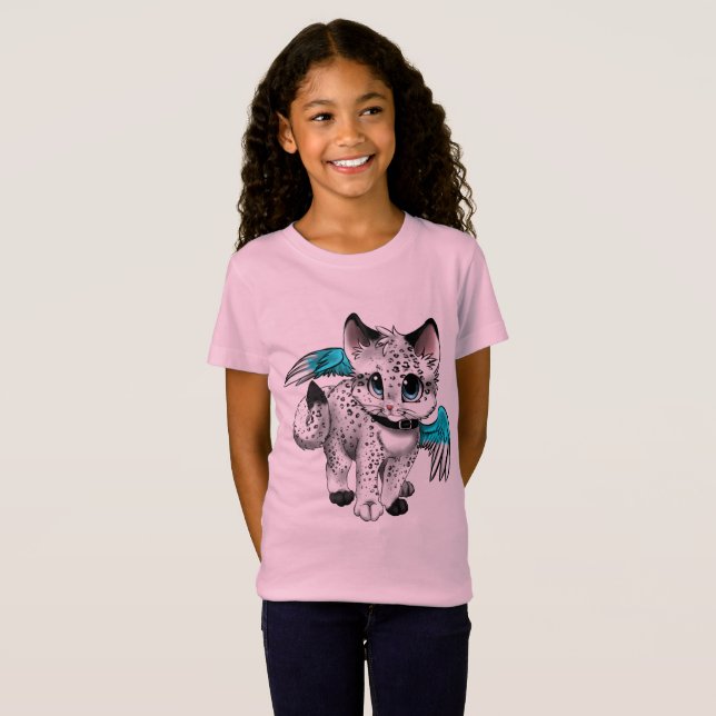 Wenig Cartoon-Engels-Katze T-Shirt (Vorne ganz)