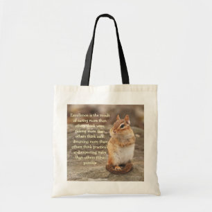 Wenig Chipmunk-Leistungs-Zitat-Tasche Tragetasche