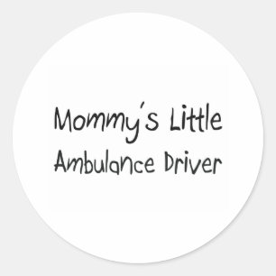 Wenig der Krankenwagen-Fahrer der Mama Runder Aufkleber