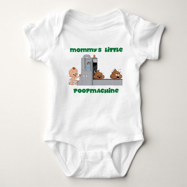 Wenig der Mama kacken Maschinenbabykörper Baby Strampler (Vorderseite)