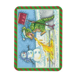 WENIG DRAGON MELTING & SHOVELING SNOW, NIEDLICH. MAGNET