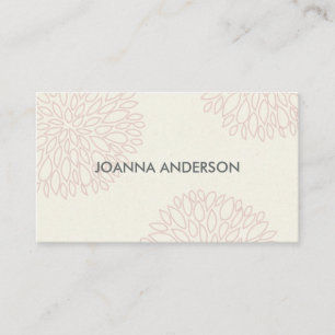 WENIG ELEGANTER MINIMAL PINK FLORAL PERSONALISIERT VISITENKARTE