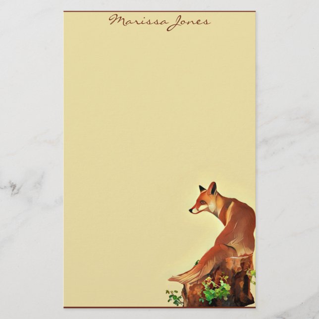 Wenig Fox Briefpapier (Vorderseite)