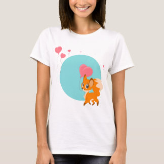 Wenig Fox mit einem Ballon T-Shirt