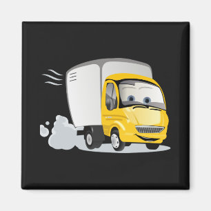 Wenig gelber Cartoon-LKW für Kinder! Magnet