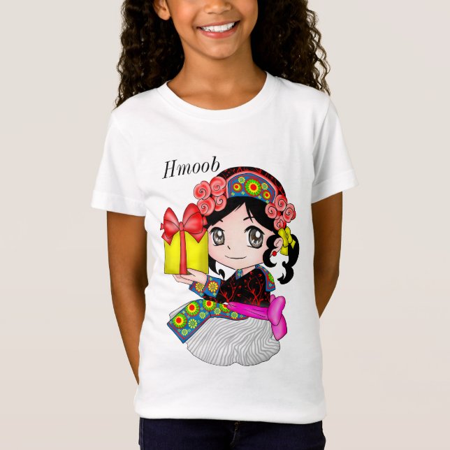 Wenig Hmong Stamm-Mädchen T-Shirt (Vorderseite)