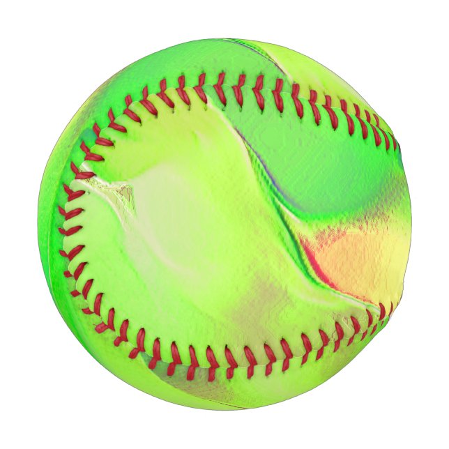 Wenig in gelblich und lebhaft grün geschnitzt baseball (Vorderseite Links)
