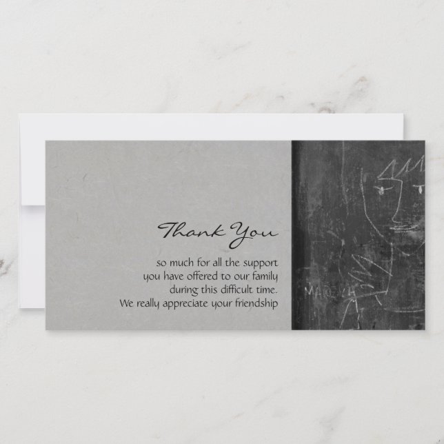 Wenig Kind des Engels-1, das Beileid zeichnet, Dankeskarte (Vorderseite)