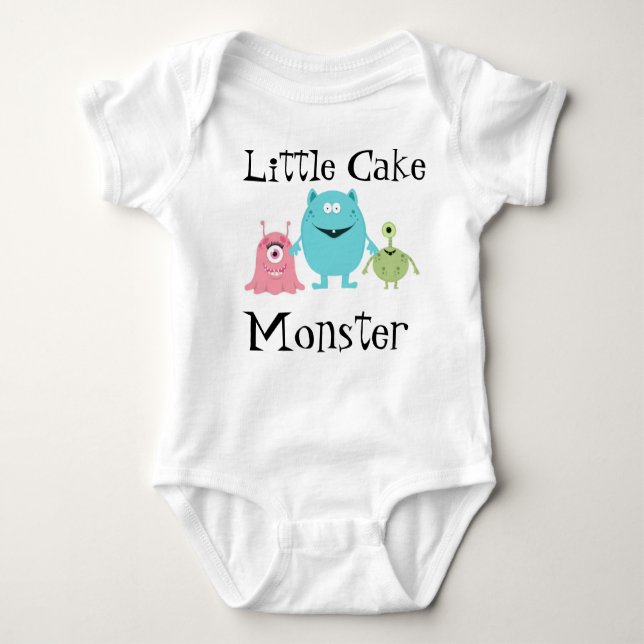 Wenig Kuchen-Monster Baby Strampler (Vorderseite)