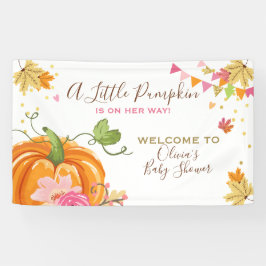 Wenig Kürbis-Babyparty-Fahnen-Fall-Herbst-Mädchen Banner