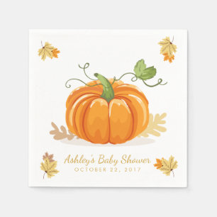 Wenig Kürbis-Papierservietten-Fallbabydusche Serviette