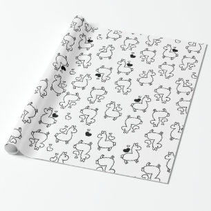 Wenig Lama-Silhouette-Verrücktheit Geschenkpapier