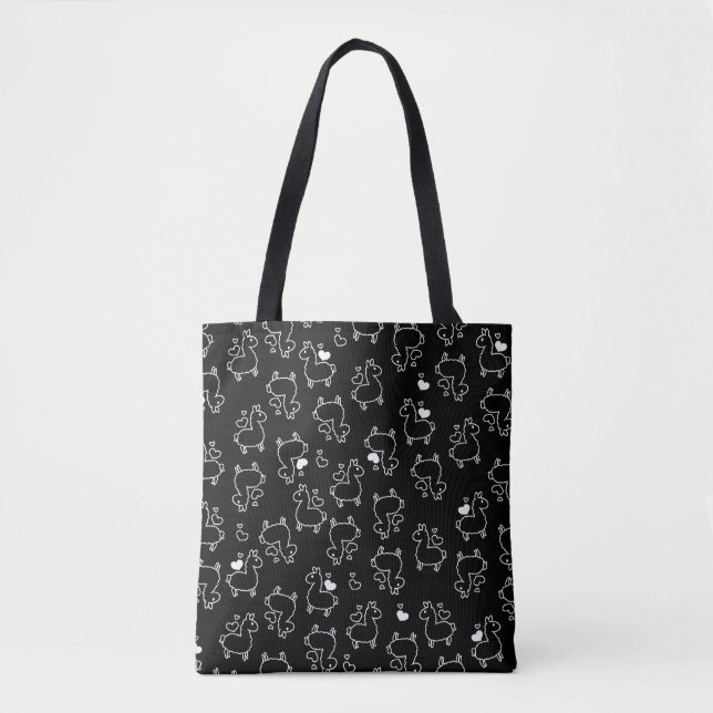 Wenig Lama-Silhouette-Verrücktheit Tasche (Vorderseite)