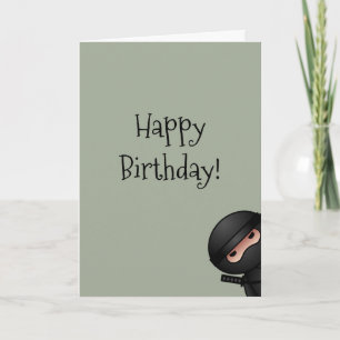 Wenig Ninja auf weises Grün-alles Gute zum Karte