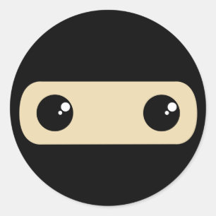 Wenig Ninja Runder Aufkleber