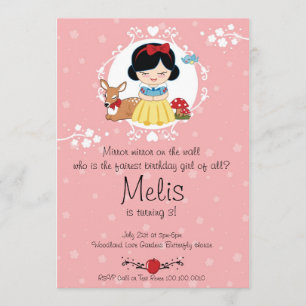Wenig Party Einladung Waldprinzessin-Birthday