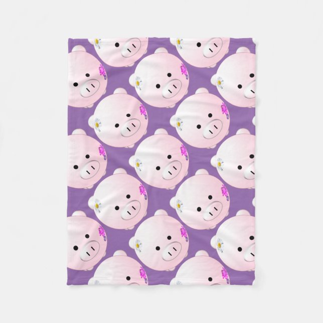 Wenig piggy fleecedecke (Vorderseite)