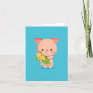 Wenig Piggy Notecard Karte