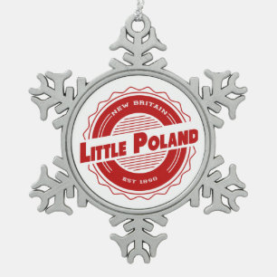 Wenig Polen-Weihnachtsverzierung Schneeflocken Zinn-Ornament