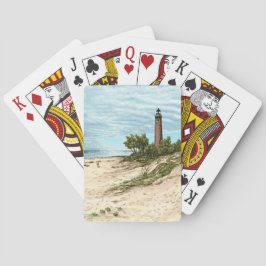 Wenig Punkt-Zobel-Leuchtturm Michigan Spielkarten