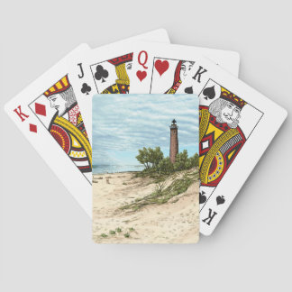 Wenig Punkt-Zobel-Leuchtturm Michigan Spielkarten