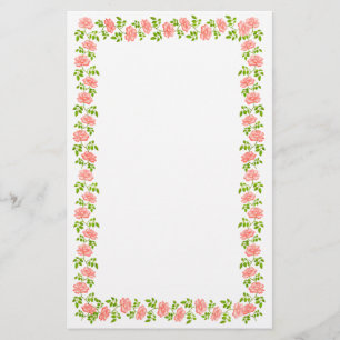 Wenig rosa englisches Tee-Rosen-Briefpapier Briefpapier