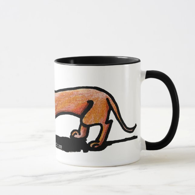 Wenig rote Dackel-Tasse Tasse (Rechts)