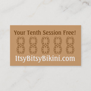 Wenig roter Bikini Visitenkarte