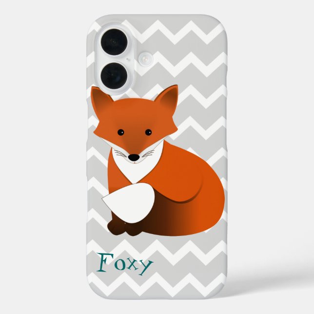 Wenig roter Fox-Entwurf iPhone 16 Hülle (Rückseite)