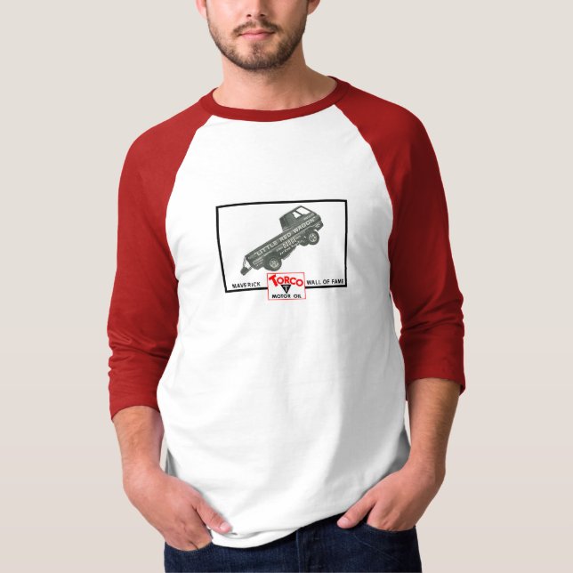 Wenig roter HülseRaglan des Lastwagen-3/4 - Männer T-Shirt (Vorderseite)