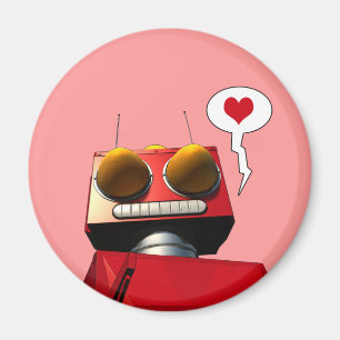 Wenig roter Roboter-Liebe-Magnet Magnet