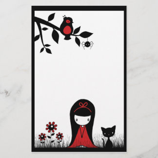 Wenig rotes Band-Kopf-Briefpapier Briefpapier