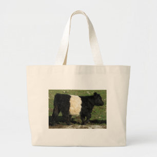 Wenig schwarzes Beltie Kalb Jumbo Stoffbeutel