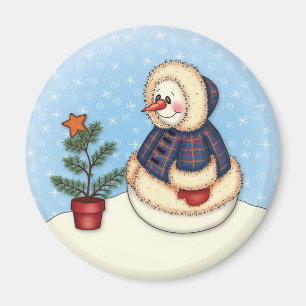 "Wenig Snowgirl" Magnet