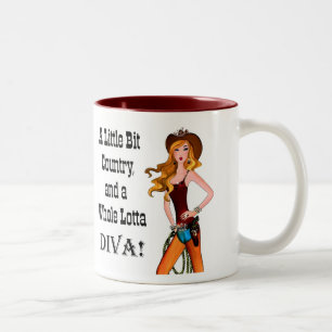 Wenig Stückchen-Land und eine ganze Lotta-DIVA! Zweifarbige Tasse